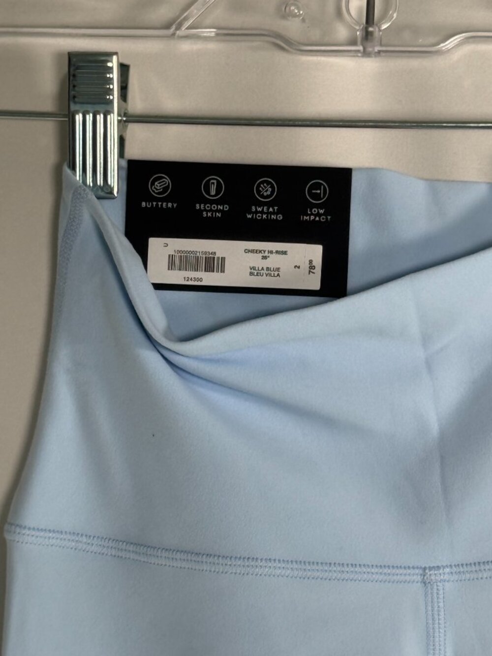 Aritzia New with Tags Cheeky Infinite High Rise Legging Villa Blue Sz 2 MSRP $78 - Picture 8 of 8
